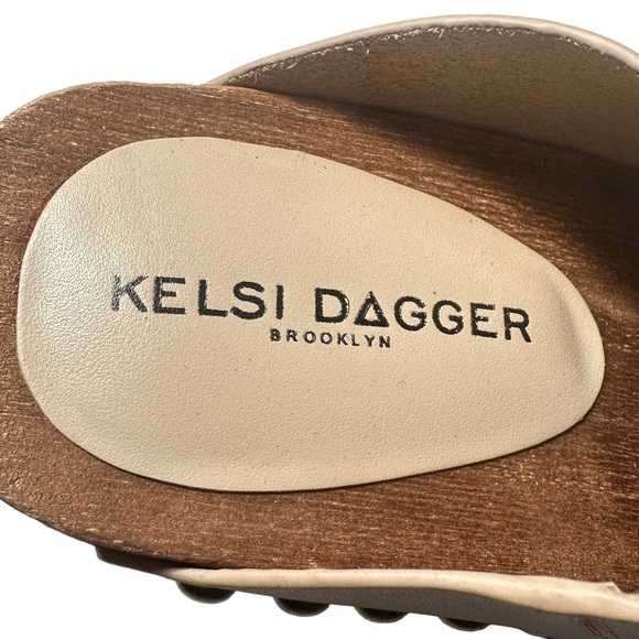 Kelsi Dagger Clogs 7 Sand Studded Nailhead-Trim Leather Mule - Picture 8 of 10